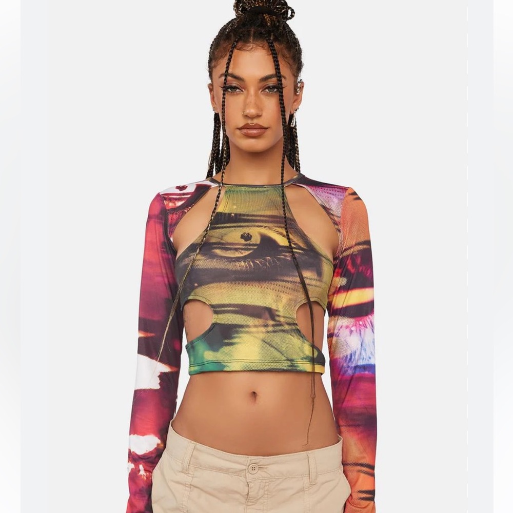 ❌SOLD❌ Jaded London Eye Crop Top - Picture 4 of 6